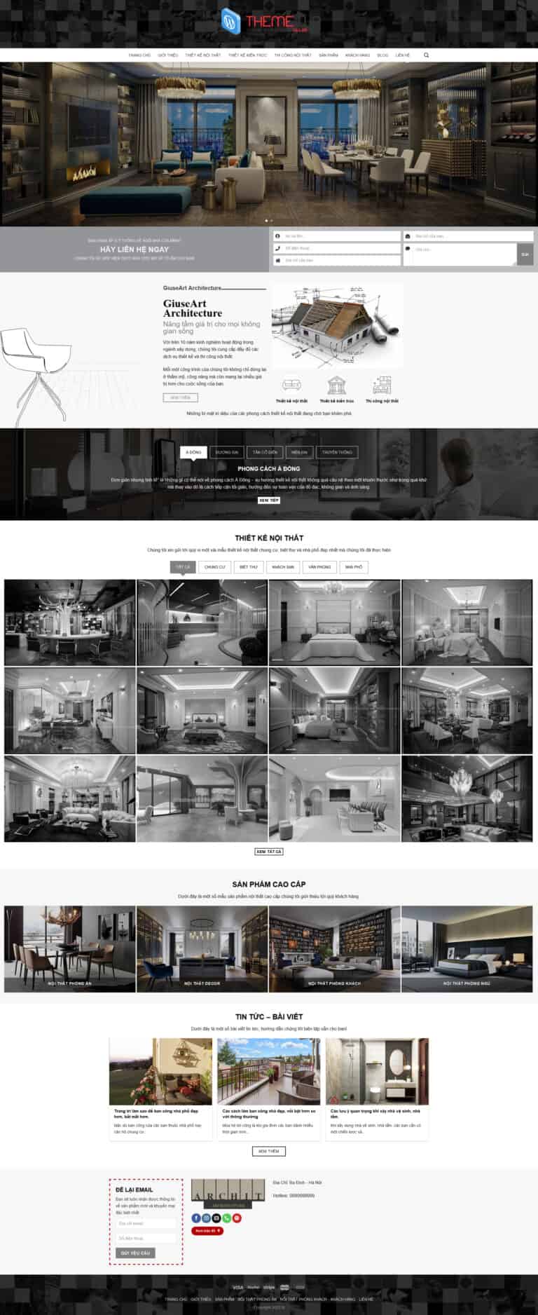 Theme wordpress kiến trúc nội thất 02 - Theme Wordpress Giá Rẻ - Mua ...