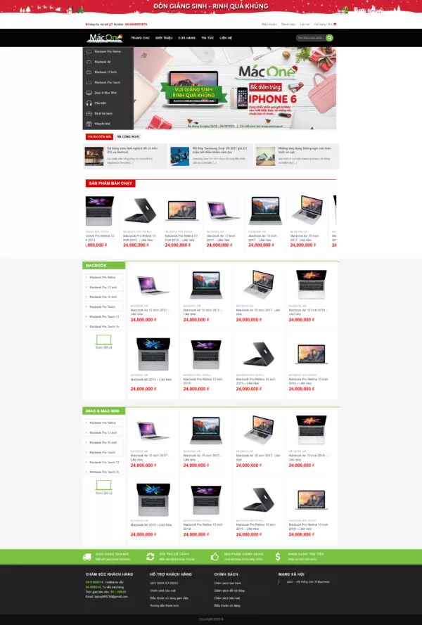 Theme wordpress bán laptop macbook