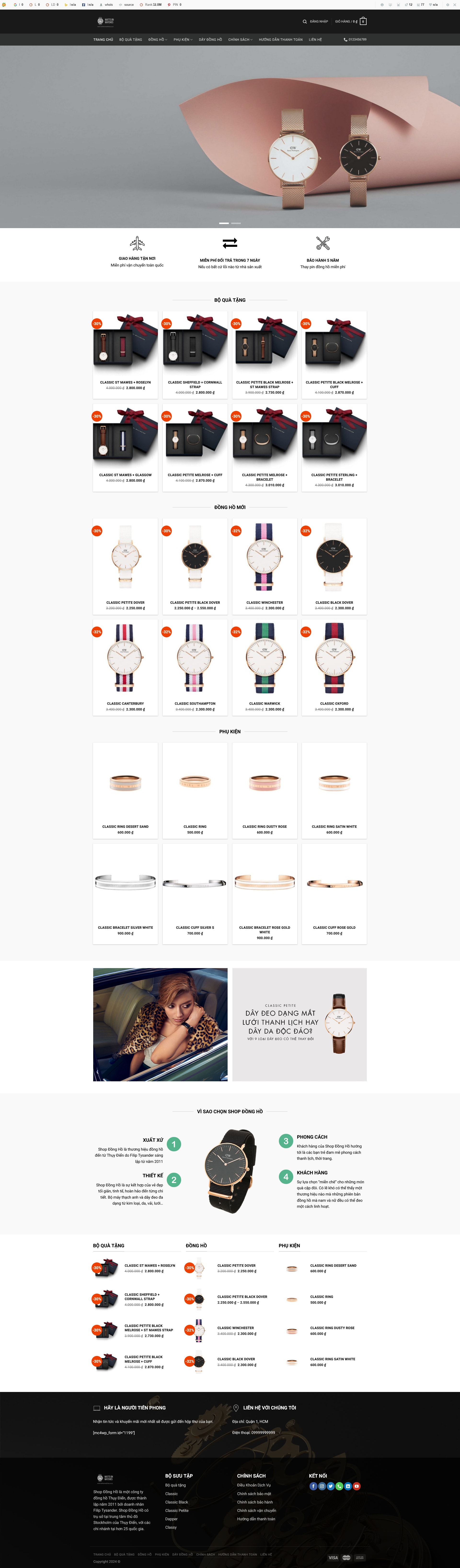 Theme wordpress shop bán đồng hồ 6