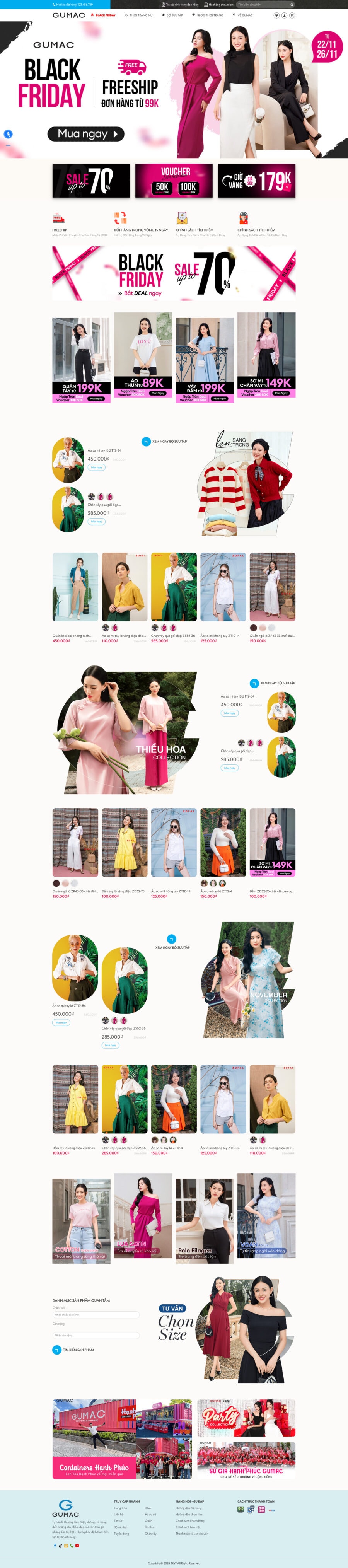 Theme web bán hàng thời trang Gu Mặc