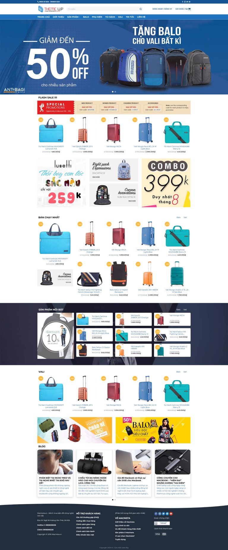 Theme wordpress bán balo túi xách - Theme Wordpress Giá Rẻ - Mua Bán ...