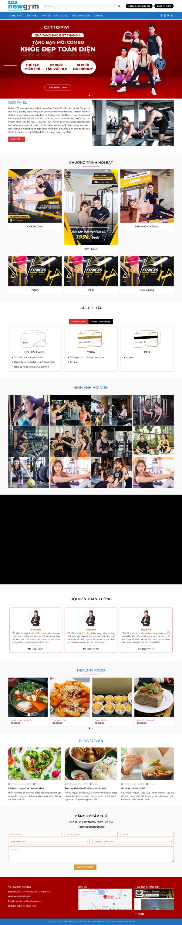 Theme wordpress phòng tập gym