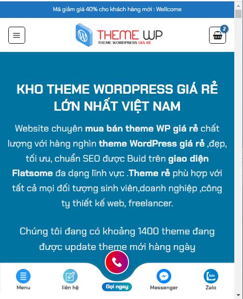 giao diện mobile