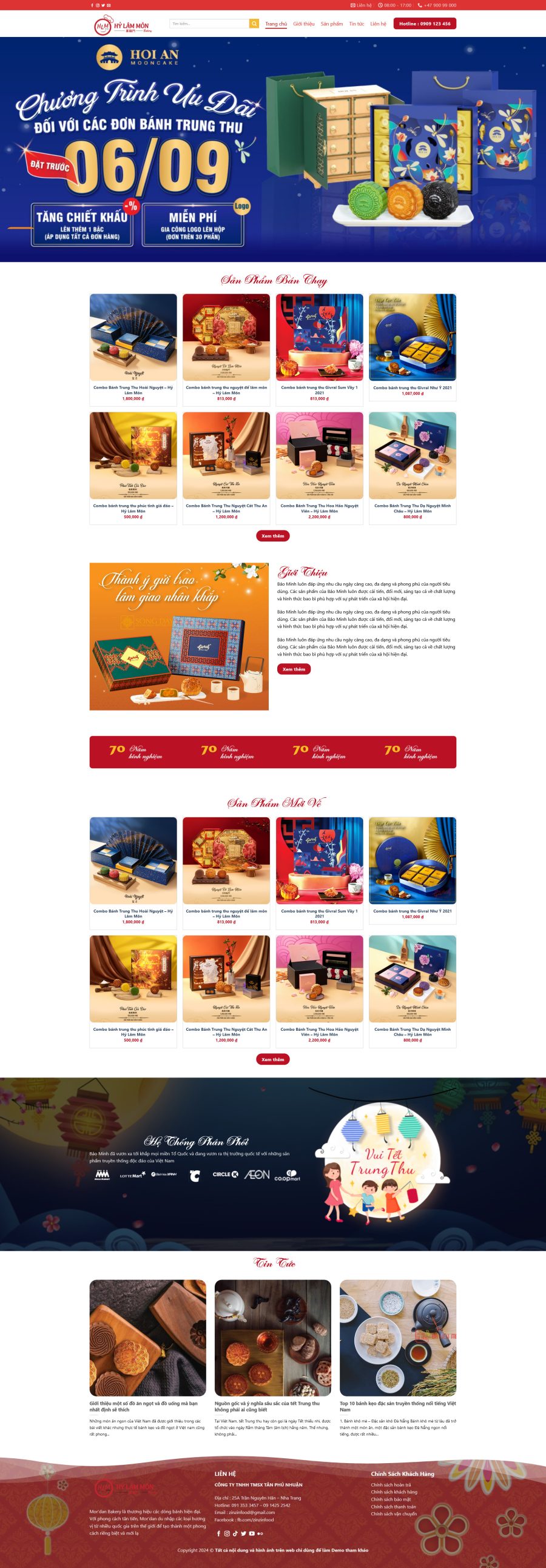 Theme wordpress bán bánh trung thu 2