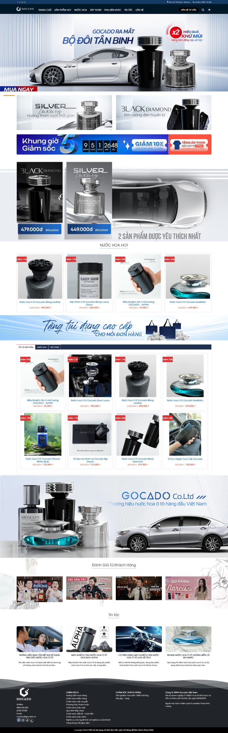 Theme wordpress shop bán nước hoa ô tô