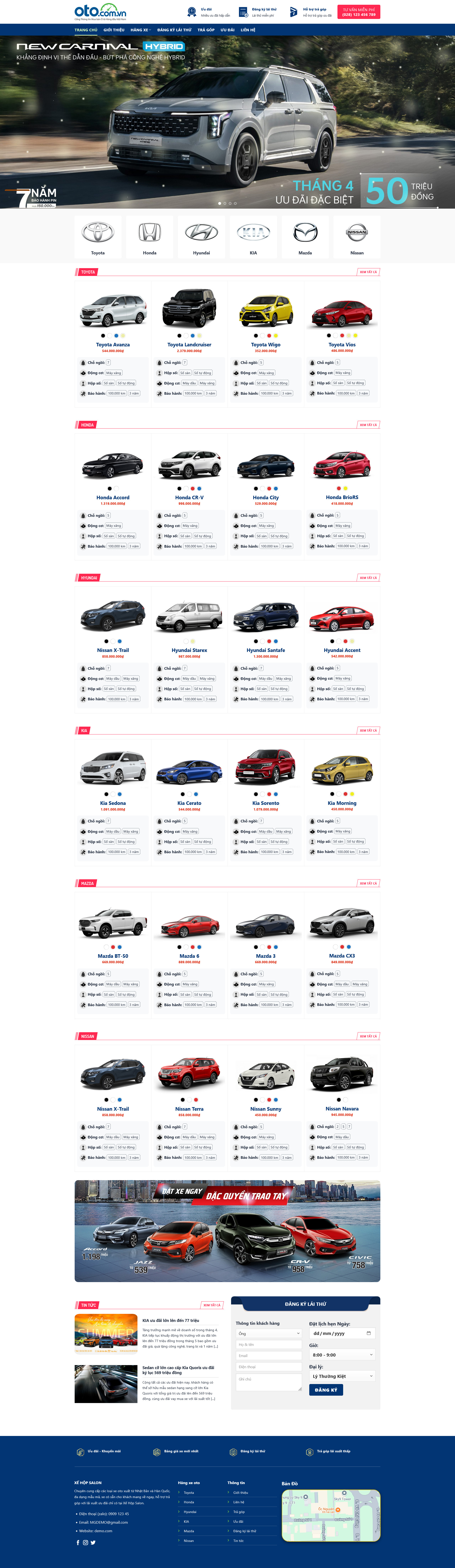 Theme wordpress showroom bán
xe oto