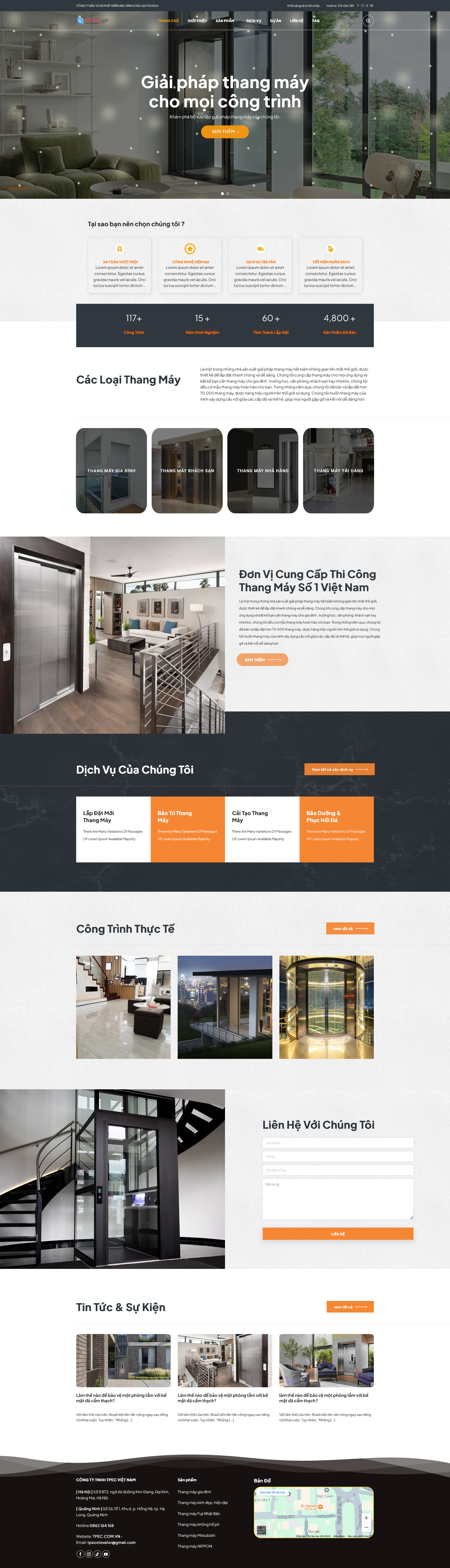 Theme wordpress giới thiệu
công ty bán thang máy