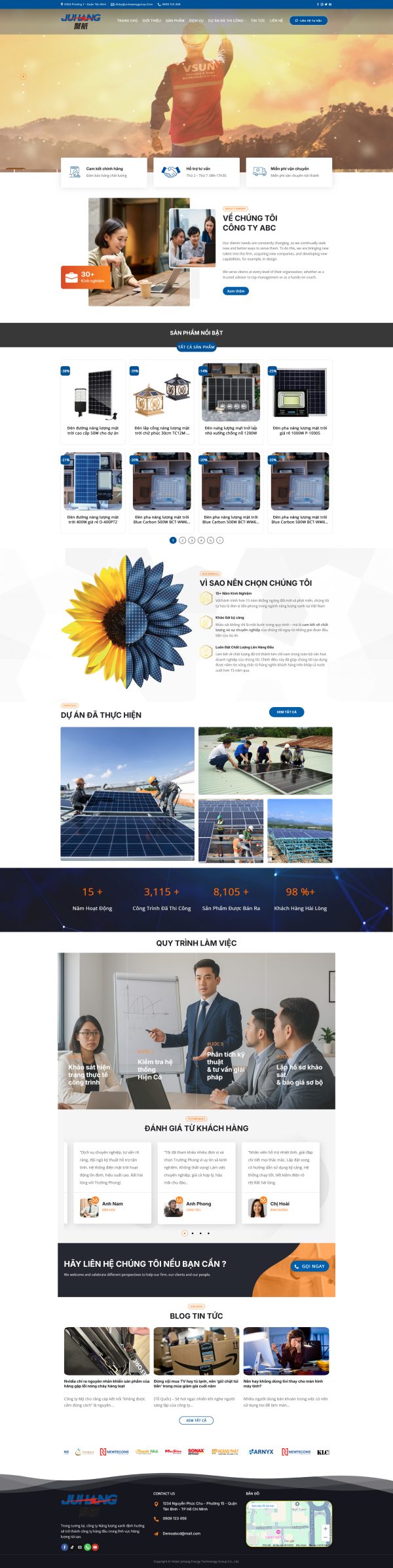 Theme wordpress giới thiệu công ty năng lượng mặt trời 5