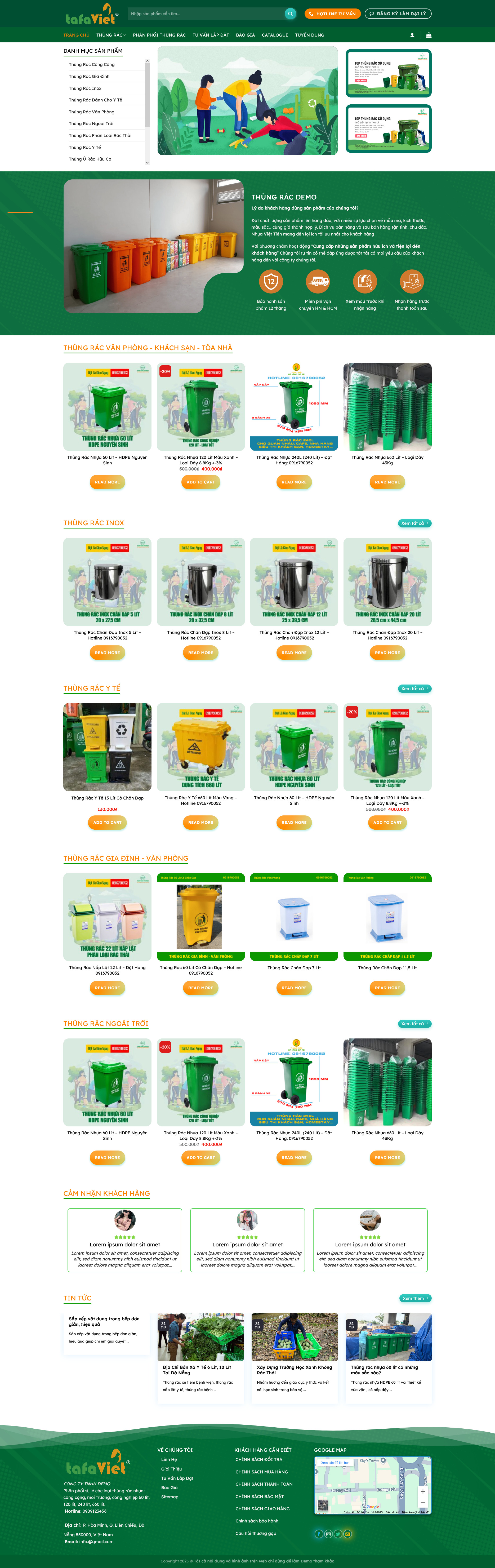 Theme wordpress bán thùng rác
chuẩn đẹp