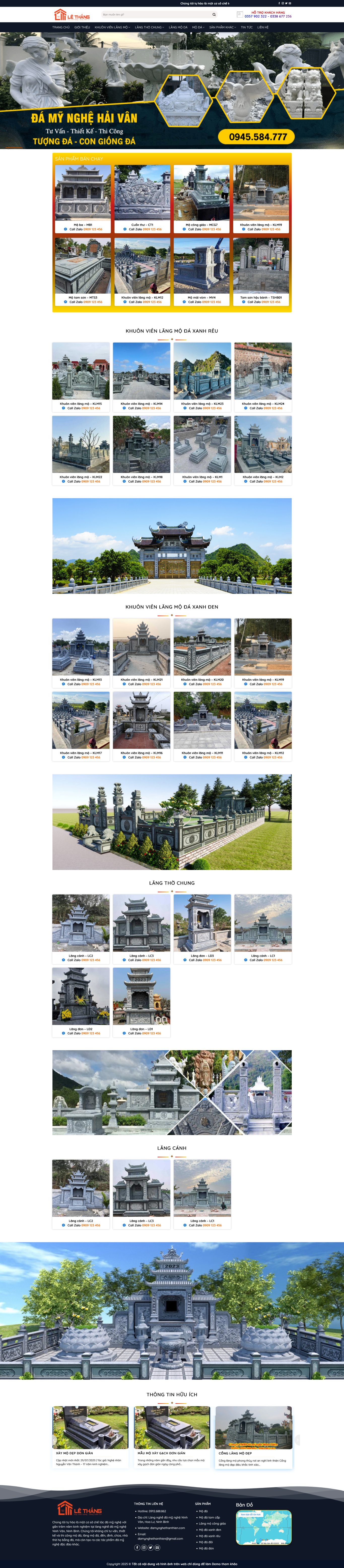 Theme WordPress Cơ Sở Làm Mộ Đá 3