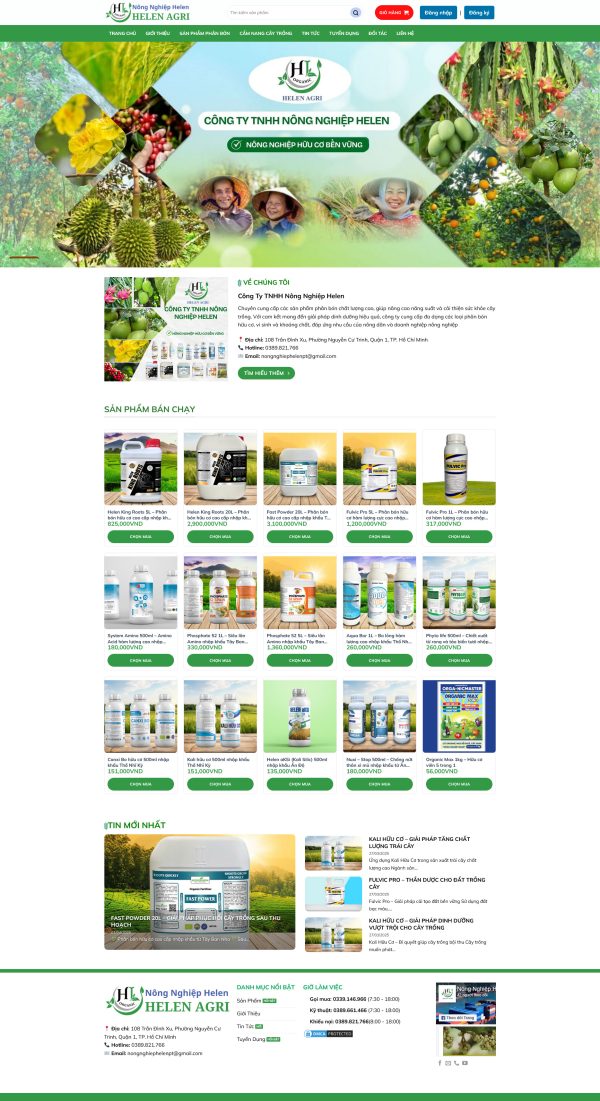 Themw wordpress bán thuốc nông nghiệp , phân bón