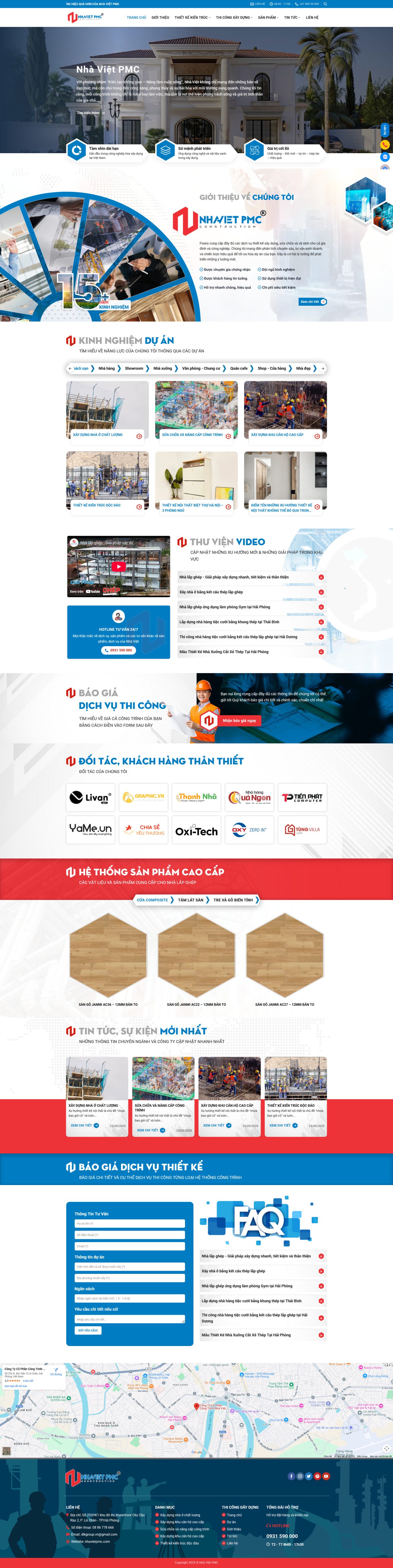 Theme wordpress website công ty xây dựng nhà việt
